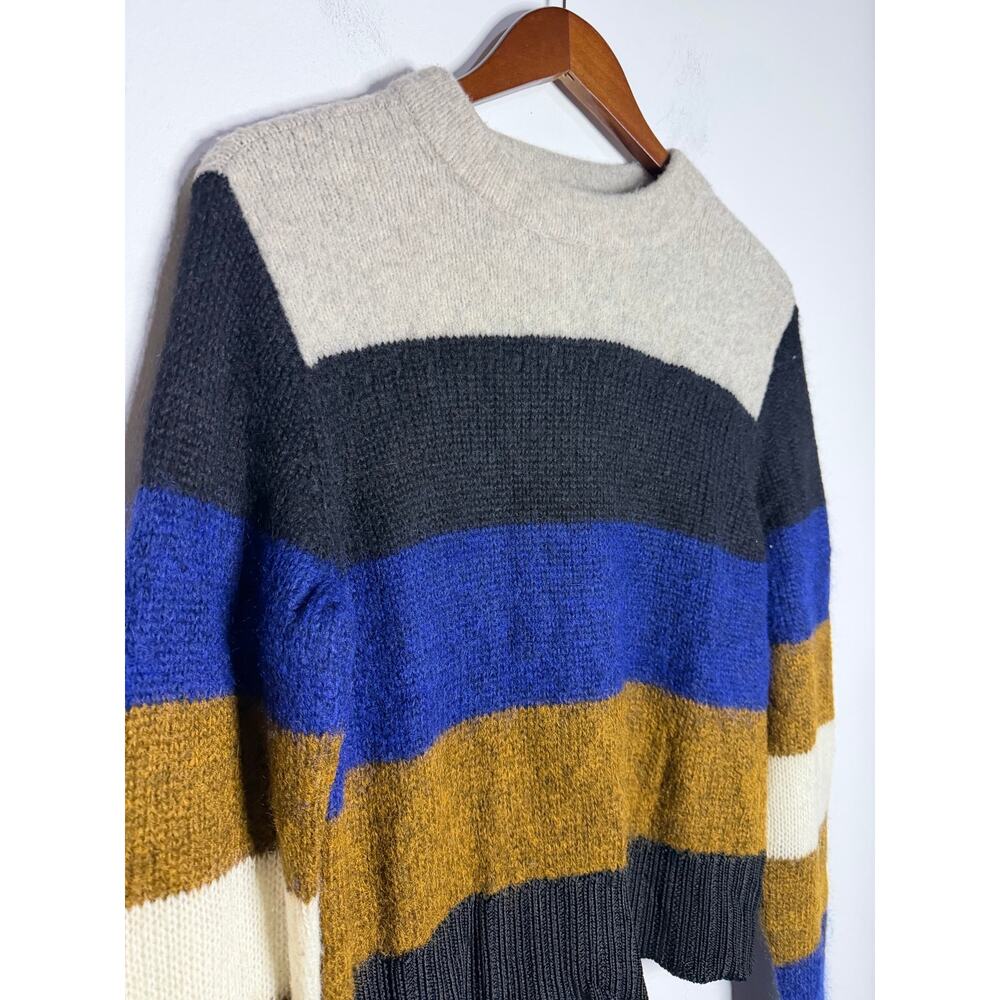 Rag & Bone Britton Knit Stripe Sweater chunky texture Size Large - Picture 3 of 7